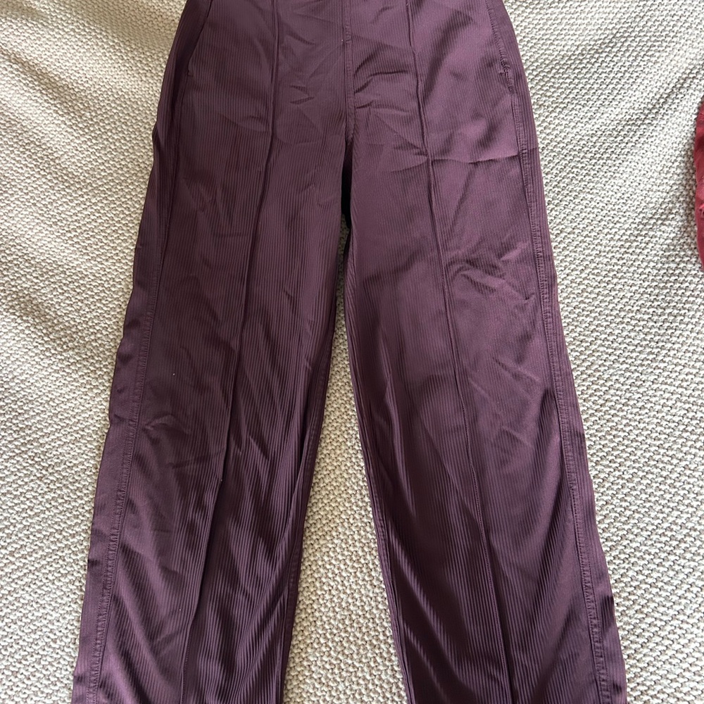 Wine color lululemon High-Waisted Pants size 2. Worn a few times.